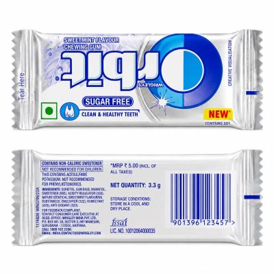 ORBIT SUGAR FREE SWEETMINT  FLAVOUR CHEWINGUM - 3.3g